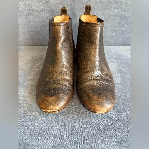 Frye Womens Jillian Chelsea Brown Leather Ankle Pull On Boots SZ 8M Rustic - Picture 2 of 8